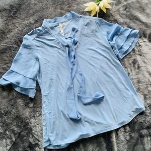 Elegant Light Blue Blouse